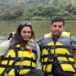 Harsh & Lishita on Boat Ride in Sengulam Dam, Munnar